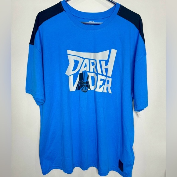 Disney Parks Star Wars Darth Vader Blue T-Shirt Adult L - Picture 1 of 2